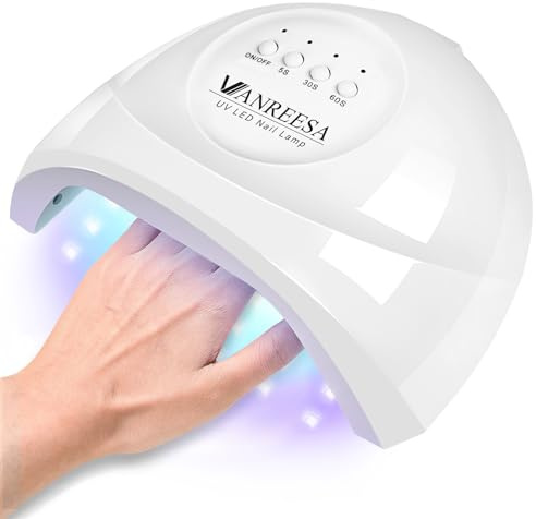 VANREESA U V Nail Lamp, Nail Dryer for Gel Polish with 30 Beads, U V Lamps for Gel Nails with Auto Sensor, 3 Timer Settings, Gel Nail Curing Lamp LED Nail Dryer Home and Salon