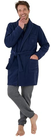 Damart - Robe de chambre Thermolactyl en maille polaire Homme Bleu Taille L (102-109)