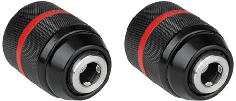 Yosoo Health Gear 2Pcs Keyless Drill Chuck Adapter, 1/2-20UNF Mount 2~13mm Self Tighten Drill Chuck Conversion Tool, Self-Tightening Drill Chuck Adapter Converter for Multiple Purposes