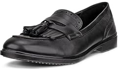 ECCO Women's Dress Classic 15 Tassel Loafer, Black Patent, 7-7.5