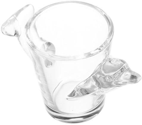 IMIKEYA Verre à Liqueur Transparent Forme De Dauphin Petit Verre Pour Vodka Whisky Expresso Et Liqueur Tasses Mignonnes Pour Thé Et Café