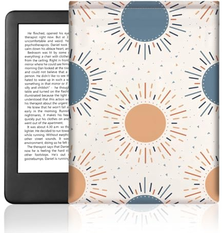 Doodlream Kindle Sleeve Case Bag with Hidden Button, Bohemian Style Waterproof Carrying Sleeve Case for 6 Paperwhite/e-Reader, Memory Fabric Protective Cover Pouch Bag