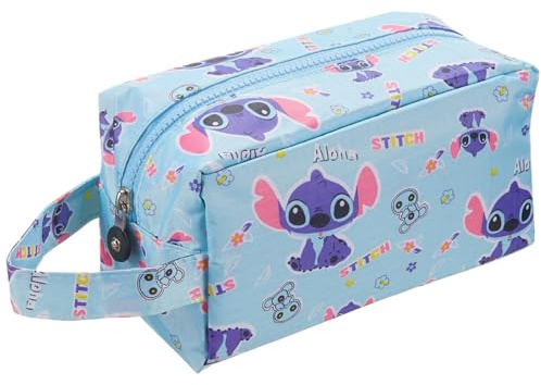 JWDWYX Stich Cartoon Large Capacity Travel Cosmetic Bag, Toiletry Makeup Organizer Pouch with Zipper, Birthday Gifts for Women Girls Friends