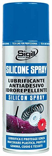 Sigill - Silicone Spray-Lubrificante al Sil., Bombola da 400 ml, Antiadesivo e Protettivo per Stampi, Tessuti e Ingranaggi, Lubrificante Dielettrico Idrorepellente Multiuso