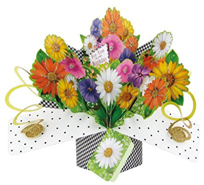 Birthday Flowers Pop-Up Greeting Card Original Second Nature 3D Pop Up Cards