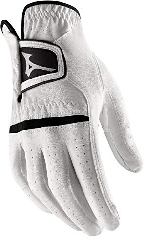 Mizuno G19 Comp - Guanto da golf da uomo, in pelle, taglia L, colore: Bianco