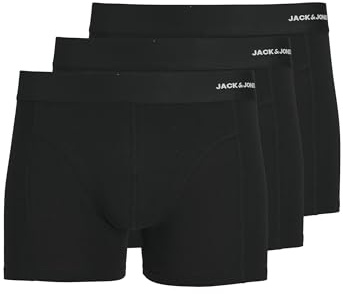 JACK & JONES JACBASIC Bamboo Noos - Lot de 3 Boxers Homme Boxer Noir M