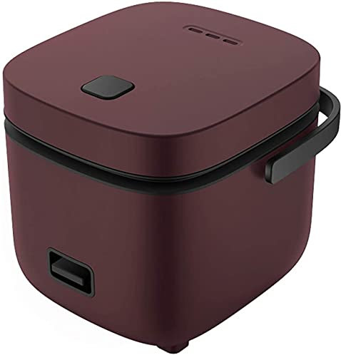 Cuiseur à riz 1,2 l avec cuiseur vapeur, cuisson antiadhésive, protection haute température, fonctionnement à une touche Parfait pour une ou deux personnes pour cuisiner du riz (Marron classique)