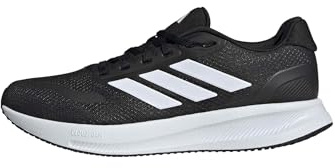 Adidas Men's Run Falcon 5 Wide, Black/White/Black, 10.5