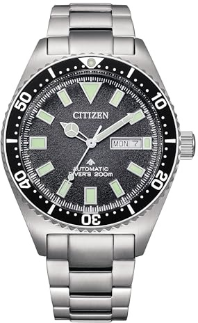 Citizen Reloj analógico automático para Hombre con Correa de Acero Inoxidable NY0120-52E, Plata, Pulsera