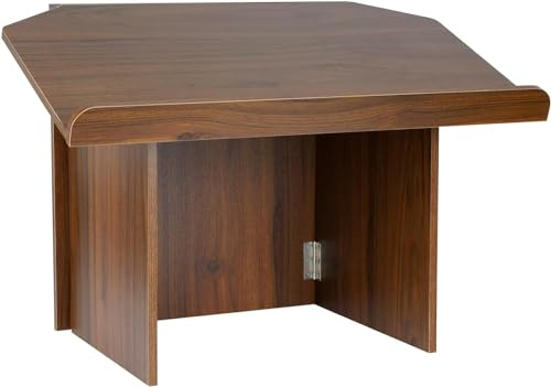 bimiti Foldable Tabletop Lectern, Podium Stand with Bookstop Portable Folding Tabletop Desk Teacher Speaker Lecture Classroom Presentation Stand, Laptop Computer Book Holder