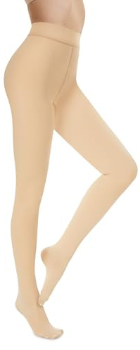 FOTOCITI Fleece Lined Tights for Women | Fake Translucent Pantyhose Black Stretch Sheer Thick Tights Ladies Thermal Leggings Winter Warm Stocking