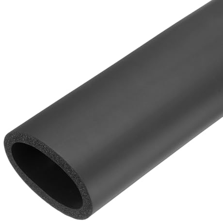 QUARKZMAN Tubo de Aislamiento de Espuma para Tuberías Aislamiento de Tuberías de 50 mm de Diámetro Interior Y 61 mm de Diámetro Exterior, 20 de Longitud para Preservación del Calor, Negro