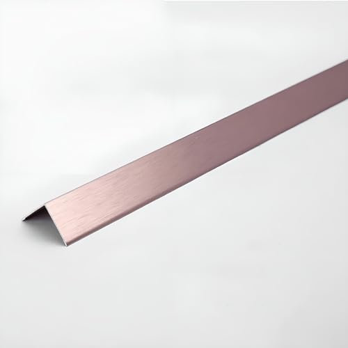 Raouoae Protector De Esquinas De Pared 90 Cm X 3 Piezas Perfil De Protección De Bordes En Aluminio Moldura Confiable Para Baldosas Ideal Para Casas Oficinas Y Zonas De Alto Tráfico(Rose gold,36*36mm)