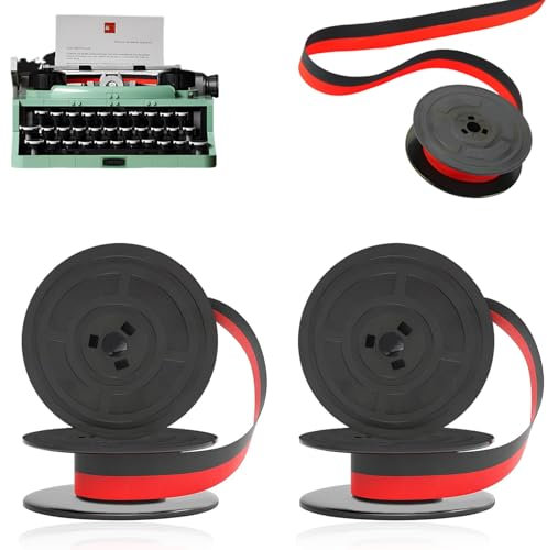 YUJUVI Farbband Schreibmaschine Farbband für DIN 2103 Schreibmaschinenband mit Olivetti GR4-2Stk Schwarz/Rot Hochwertiges Farbband für klare und präzise Druckergebnisse