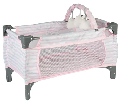 Adora Pink Deluxe Doll Pack-N-Play, Crib & Changing Table Set, Includes Storage Box, Holds Most Dolls up to 20' for Ages 3+