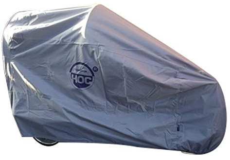 CUHOC Lastenrad Abdeckung mit Kapuze – Diamond Edition 295 x 110 x 160 cm – Für Urban Arrow, Babboe, Riese & Müller, Winther – Wasserdicht, UV-Schutz, Winddicht, Wetterfeste Fahrradgarage