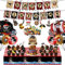 Kindergeburtstag Piraten Dekoration,103PCS Piraten Party Geburtstag Deko mit Happy Birthday Banner, Tischdecke, Luftballons, Hängende Wirbel, Cupcake Toppers, Aufkleber für Kinder Jungen Geburtstag