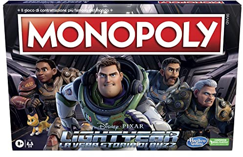 Hasbro Gaming Monopoly Edition Lightyear von Disney, Pixar, Brettspiel, Geschenke für Kinder ab 8 Jahren, Multi, Einheitsgröße