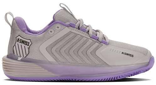 K-Swiss Women's Ultrashot 3 HB Tennis Shoe, Raindrops/Paisley Purple/Moonless Night, 7.5 M
