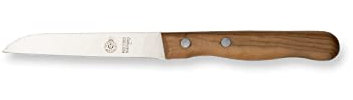 WEITZ Gemüsemesser gerade 10cm, Obstmesser aus rostfreiem Edelstahl, kleines Küchenmesser mit Olivenholzgriff, Premium Olive, Solingen, Made in Germany