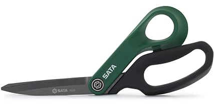 SATA ST93128 All-Purpose Scissors, Universal Sharping, Multi-Purpose Scissors with Ultra Sharp Extra Long Titanium Blades, Angle Design and Comfortable Soft Grip