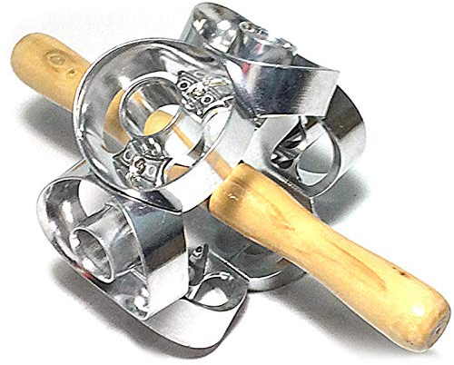 Cortador de donas giratorio de metal, cortador de rosquillas multiusos, rodillo cortador de donas , rodillo de aluminio fácil de usar, cortador de galletas de donas