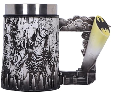 Nemesis Now Batman Super Villains Comic Strip Tankard, Resin, Black, Official DC Batman Beer Mug, Removable Stainless Steel Insert, Cast in the Finest Resin, Expertly Hand-Painted