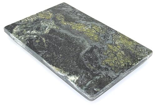 Skärbräda av sten – serveringsfat – köksbräda – stenplatta – underlägg – 2 storlekar (Panonia grön matt, 30 l x 20 B cm)