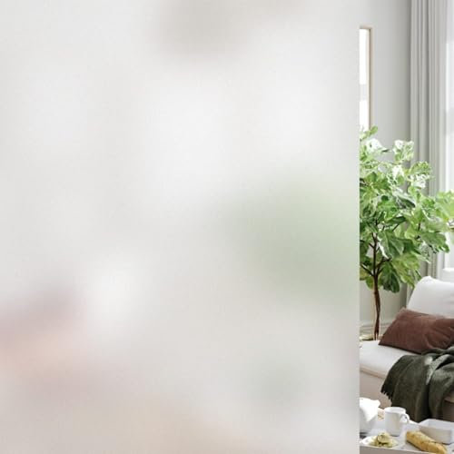 ForenTex Vinilo Opaco para Ventanas Sin Adhesivo – Lámina Translúcida Reutilizable, Efecto Esmerilado, Anti-UV, Privacidad Total, Fácil de Instalar, Ideal para Baño, Cocina, Cristales (140 x 300 cm)