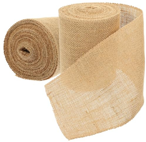 GARIOUANS 2 Rouleaux Toile de Jute Épaisse Protection Hivernale Arbres Enveloppe Gel Respirante pour Écorce Paillis Végétal Réutilisable
