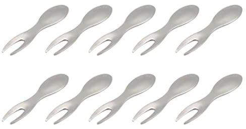 DAGLLGEW Corn Holders Stainless Steel BBQ Grill Corn on Cob Skewers Picnic Fruit Forks Sticks 10PCS BBQ Forks Sticks Kit