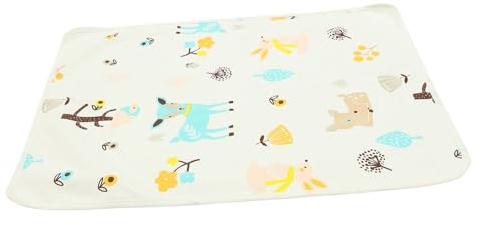 MAJORMENCH Alfombrilla y Estampado de Dibujos Animados Diseño Rectangular Lavable y Ligera de Algodón para Urinario para Bebés Adecuado para Viaje y Cuna