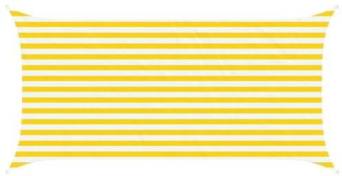 vidaXL Toldo Vela de Sombra Amarillo y Blanco 4 x 2 m