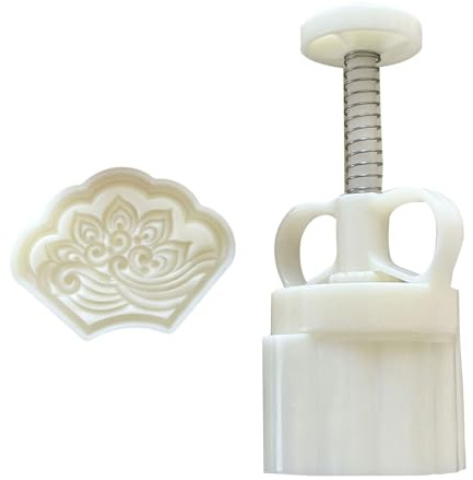 Moldes para tartas de lunas a presión de mano con 1 sello, repostería china tradicional para hornear ABS de grado alimenticio, herramienta para hornear cultural china