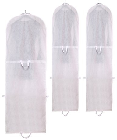 [3 st] 180 cm andningsbart klädöverdrag hög kvalitet, 180 x 65 cm klädväska, förvaring transport av bröllopsklänning klänning aftonklänning, kostymkappa. Lång dragkedja + 2 fickor + bärhandtag,