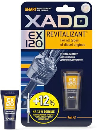 XADO Revitalizant EX120 Motoröl Additiv - Additive Diesel Motor zur Öl Stop Auto und Motor Versiegelung Verschleißschutz - Motoröl Stop Verlust, Motoröl Zusatz Diesel - Anti-Verschleiß - Tube 9 ml