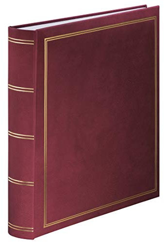 Hama London Photo Album | Super Jumbo Scrapbook | 80 White Photos | 480 Pages | Burgundy