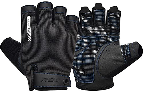 RDX Gym Training Gloves T2 Half Blue-S