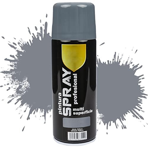 Etrexonline Pintura Spray Multicolor Profesional 400ml Adecuado Metal Madera y Plástico - Color Gris Perla (Paquete de 1)