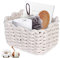 Cestini Portaoggetti Intrecciato in Corda di Cotone, Cesto in Corda di Cotone, Cesto Contenitore Organizer Cestini Portaoggetti Decorativi Rettangolari Naturali per Camerette Soggiorno Camera Da Letto