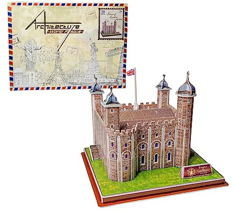 Andux 3D Jigsaw Building Puzzle World Architecture Model Kits LTPT-02 (Tower of London)
