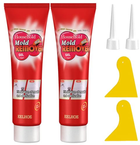 LYPPUL Magic Extreme Gel UK, Magic Mould Remover, Mould Remover Gel, Mould Magic Gel for Toilet Washing Machine Seal Sink Tile Stains Bathroom (2 Pcs x 120g)