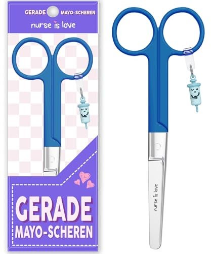 Mayo Ciseaux infirmiere, ciseaux infirmier bout rond | infirmiere accessoires avec motifs uniques à pansement compressif | lames aiguisées inox | idéal trousse de secours