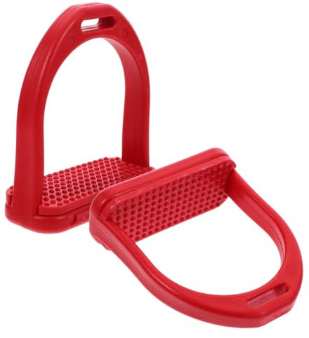 Milisten 1paar Hochfeste Pom Reitsteigbügel Für Englisches Reiten Sicherheitssteigbügel Mit Rutschfester Gummiauflage Leicht Und Flexibel Für Pferdesport Einfache Montage Und Modernes