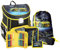 Grundschul Ranzen Set - Schulranzen Set 5 teilig für Jungen und Mädchen mit Mäppchen Faulenzer Turnbeutel Brustbeutel (Racer)