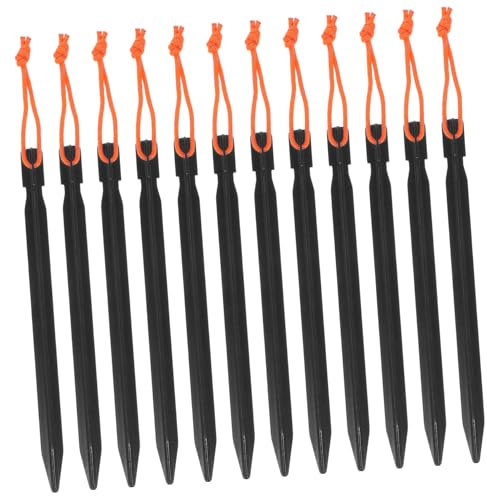YOSADIER 12 Pezzi a Punte Del Paesaggio Chiodi Da Giardino Unghia Della Posta Di Punte Di Ancoraggio Paesaggistico Da Campeggio Lega Di Alluminio Black
