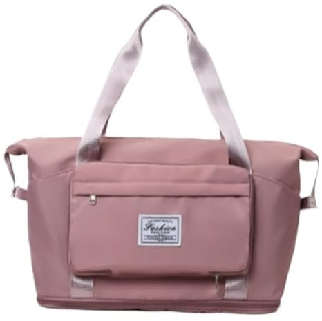 Cocoletti® Reisetasche für Handgepäck, Faltbare Reisetasche mit Nassfach, erweiterbare Sporttasche (Kirsche)