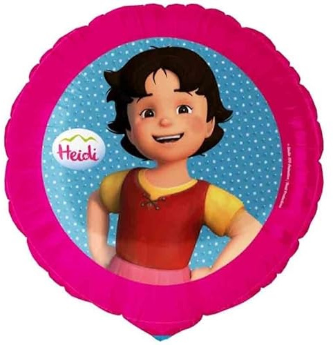 Pallone HEIDI - palloncino in foil Mylar gonfiabile elio o aria Ø45cm- gonfiabile ad aria o elio - FORNITO SGONFIO