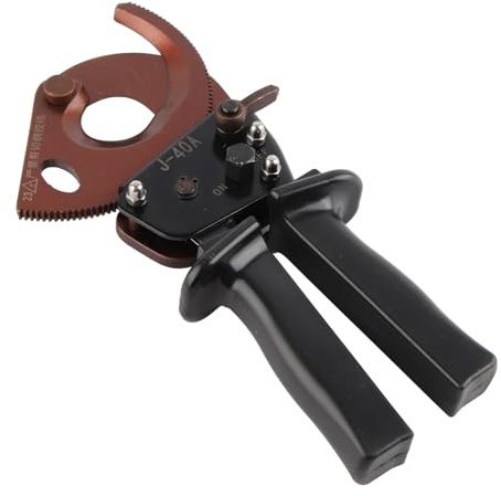 YDuupxe Tijeras para Cables de Grado Industrial con Trinquete J40A de 300 ², Potencia de Corte sin Esfuerzo, Hoja de Larga Duración, Hoja Versátil y Reemplazable, Fácil de Transportar